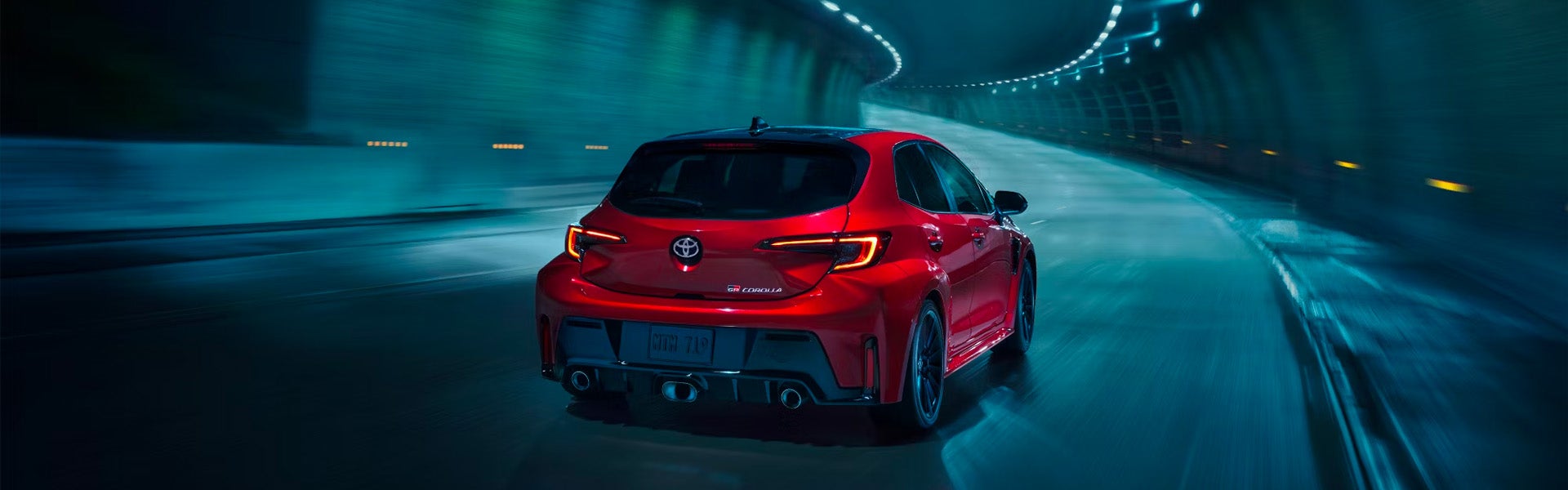 Red 2025 Toyota GR Corolla back end