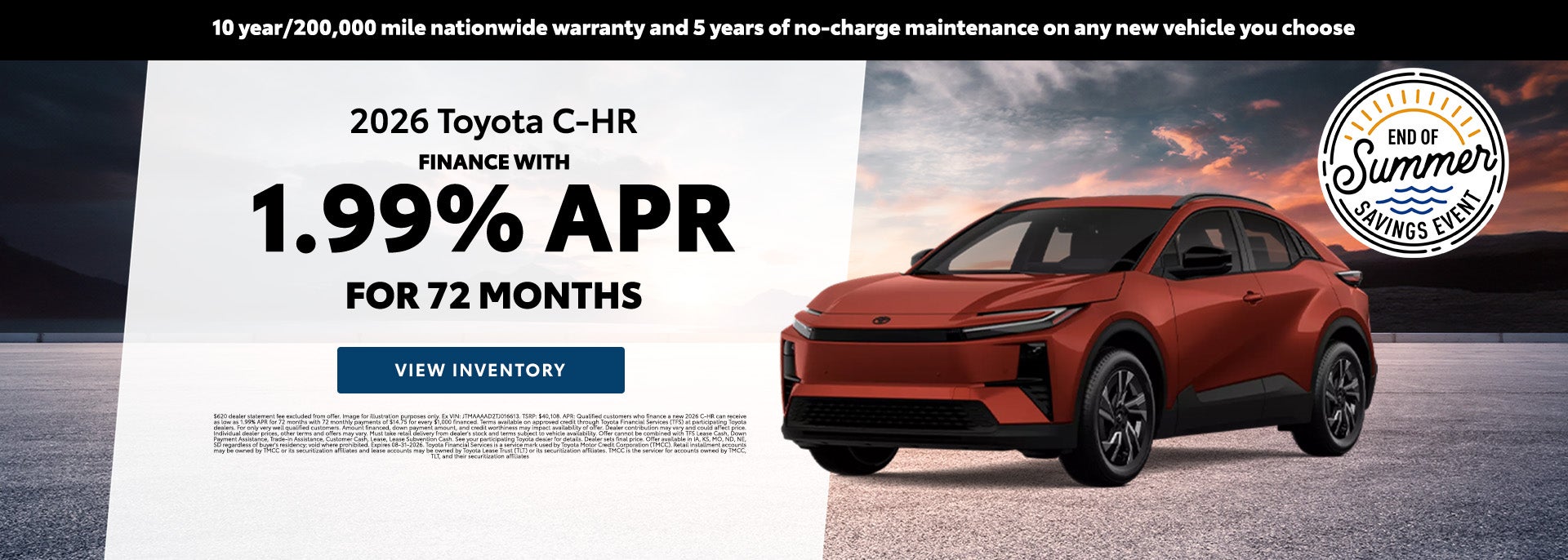 Finance 2026 Toyota C-HR